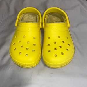 Crocs, yellow, comfy and in really good condition.